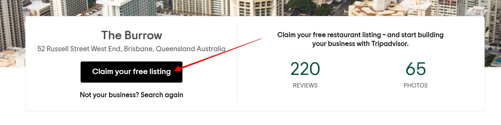 How to claim your TripAdvisor listing