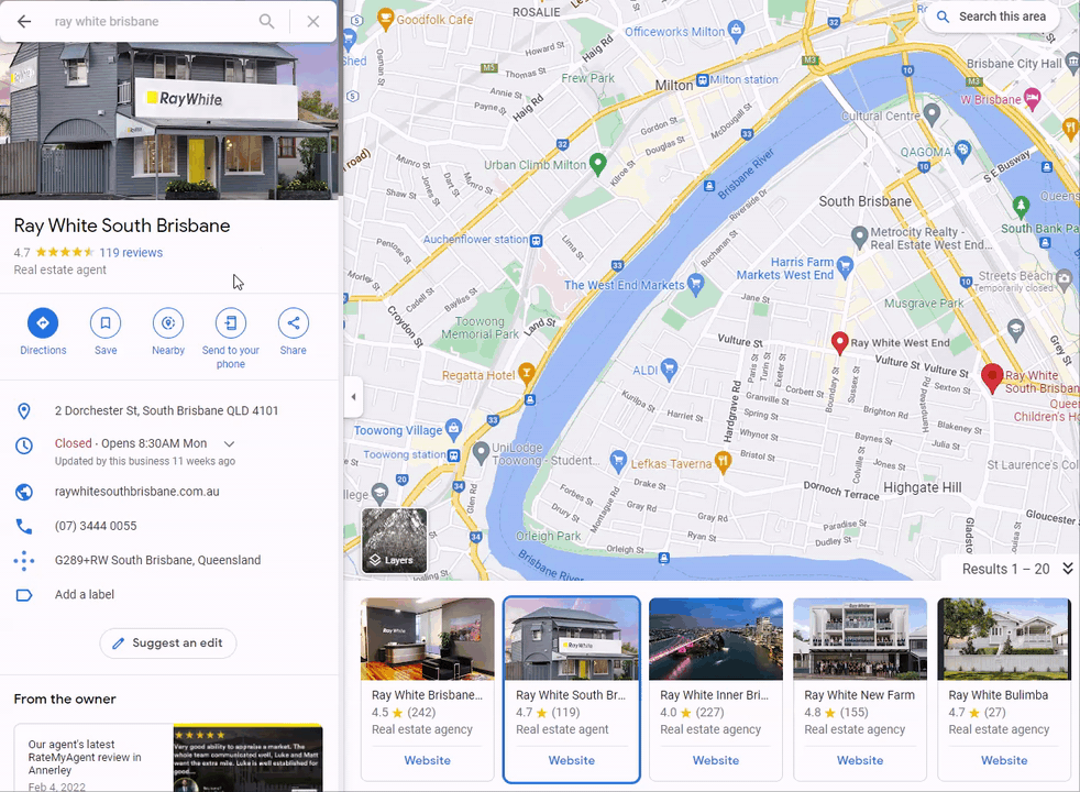 Link clients to your real estate Google review page